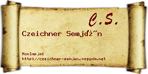 Czeichner Semjén névjegykártya